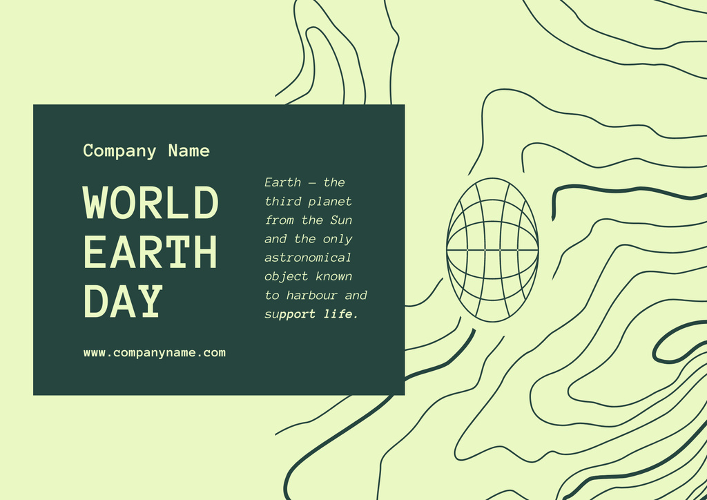 World Earth Day Event Ad on Abstract Poster B2 Horizontal Tasarım Şablonu