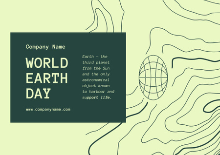 Maailman Maan päivän tapahtumailmoitus Poster B2 Horizontal Design Template
