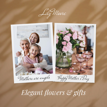 Flowers on Mother's Day Instagram Design Template