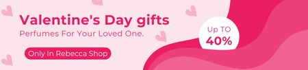Ontwerpsjabloon van Ebay Store Billboard van Valentijnsdag Parfum Kortingsaanbieding