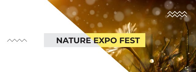 Nature Festival Announcement with Daisy Flower Facebook cover Tasarım Şablonu