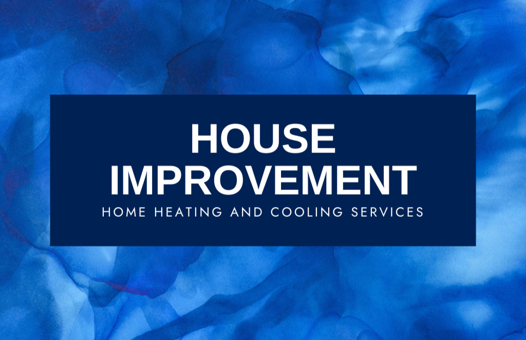 House Improvement and Climate Control Systems Services Business Card 85x55mm Πρότυπο σχεδίασης