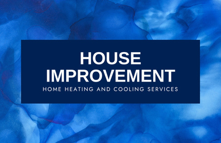Platilla de diseño House Improvement and Climate Control Systems Services Business Card 85x55mm