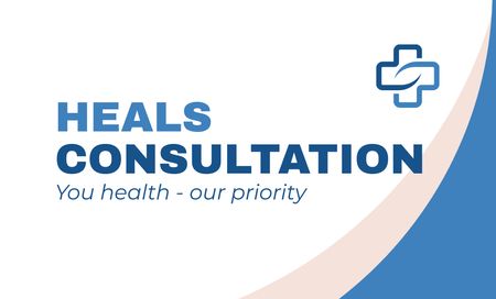 Szablon projektu Healthcare Consulting Promotion Campaign Business Card 91x55mm