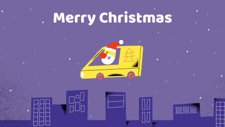 Modèle de visuel Santa delivering gifts - Full HD video