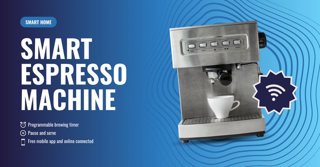 New Smart Espresso Machine Offer Facebook AD Modelo de Design