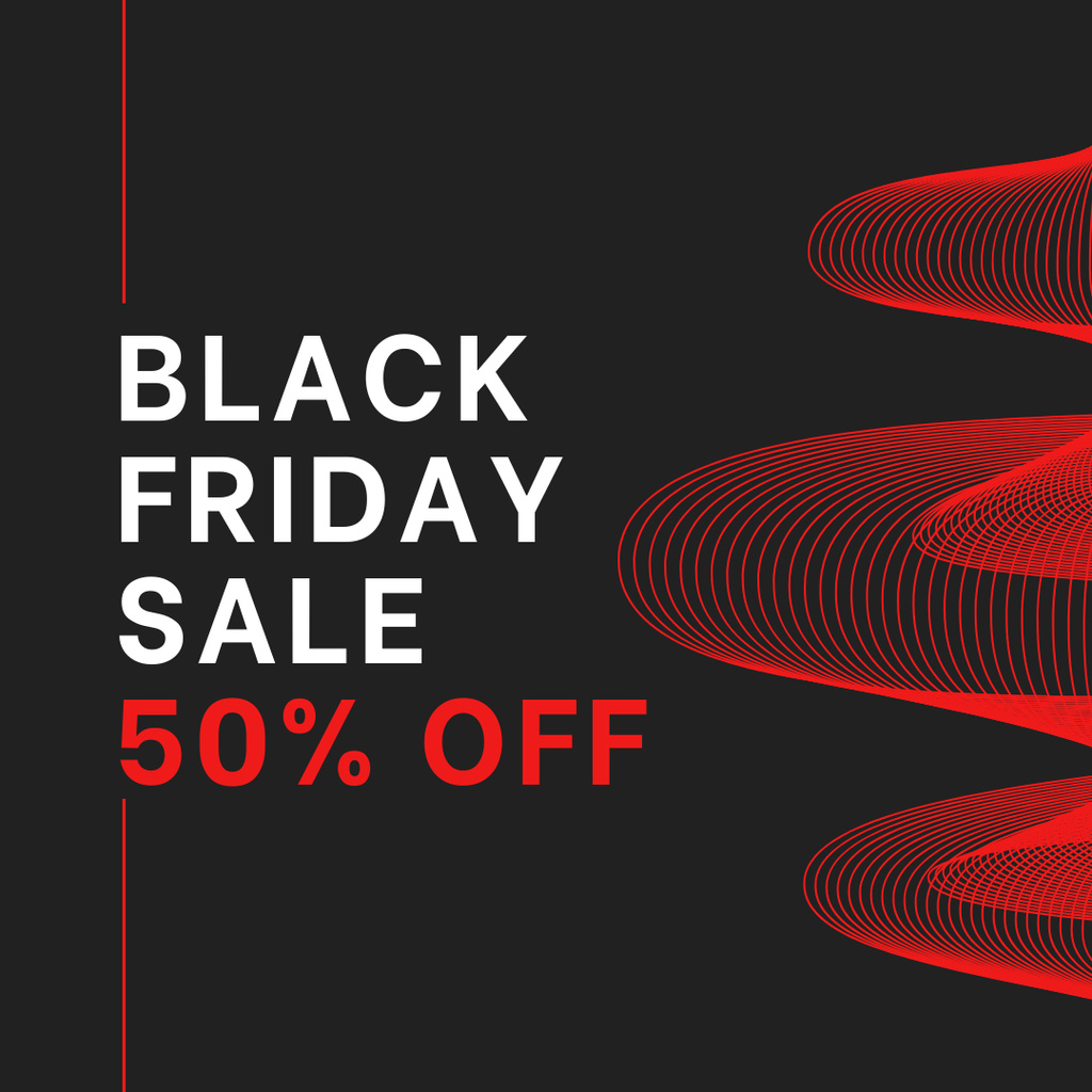 Black Friday Sale Offer with Discount Instagram tervezősablon