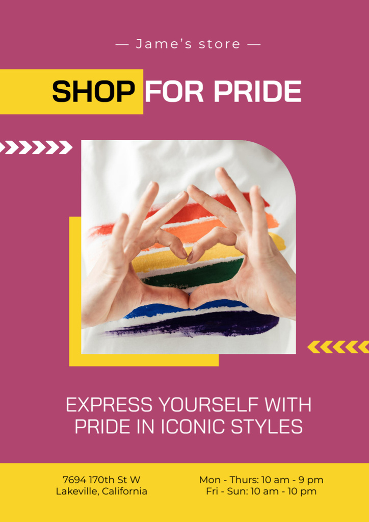 LGBT Shop Ad Poster A3 Design Template
