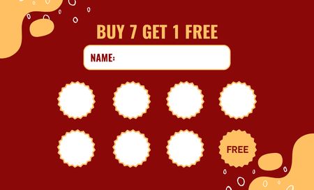 Template di design Loyalty Program for Hot-Dogs Business Card 91x55mm