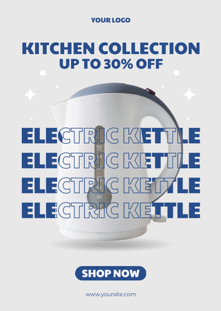 Electric Kettles Sale Offer Flayer Design Template