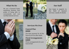 Funeral Home Services Advertising with People on Cemetery