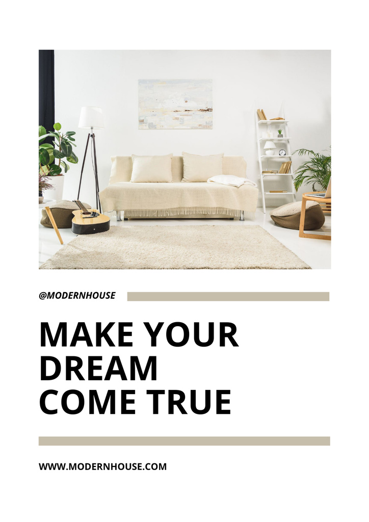 Real Estate Agency for Dream Come True Poster Šablona návrhu