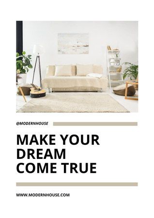 Designvorlage Immobilienagentur für wahrgewordene Träume für Poster