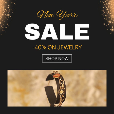 Exquisite Jewelry Pieces At Reduced Price Due New Year Animated Post Design Template