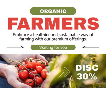 Discount on Organic Farm Products Facebook Design Template