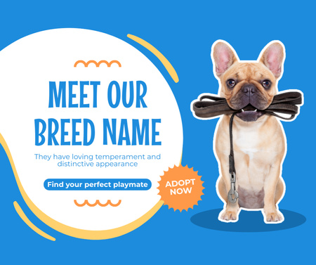 French Bulldog Adoption Opportunity Facebook Design Template