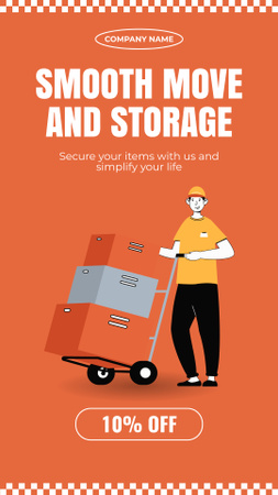 Platilla de diseño Smooth Move & Storage with Our Services Instagram Story