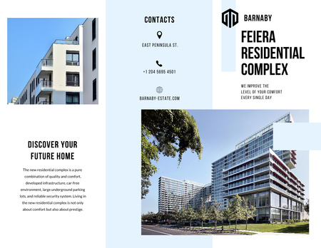 Modern Residential Complex Ad Brochure 8.5x11in Design Template