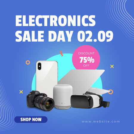 Modèle de visuel Annonce de la journée de vente de l'électronique et de la technologie - Instagram