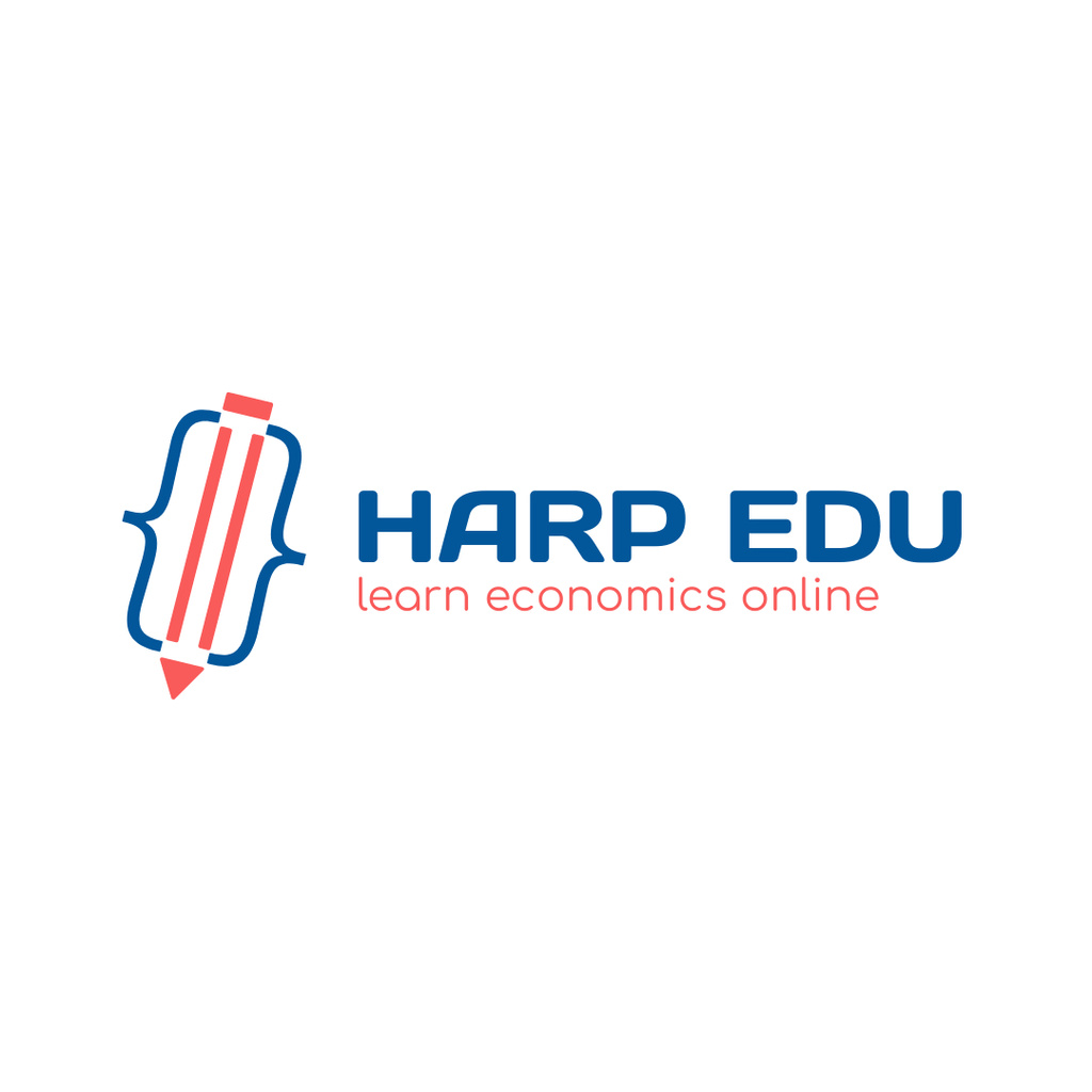Educational Center with Pencil Icon Logo 1080x1080px Design Template