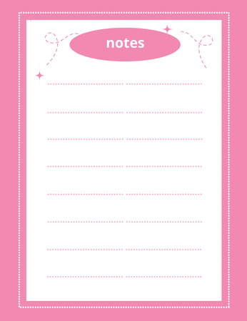 Pink and White To-Do List And Notes Notepad 107x139mm Πρότυπο σχεδίασης
