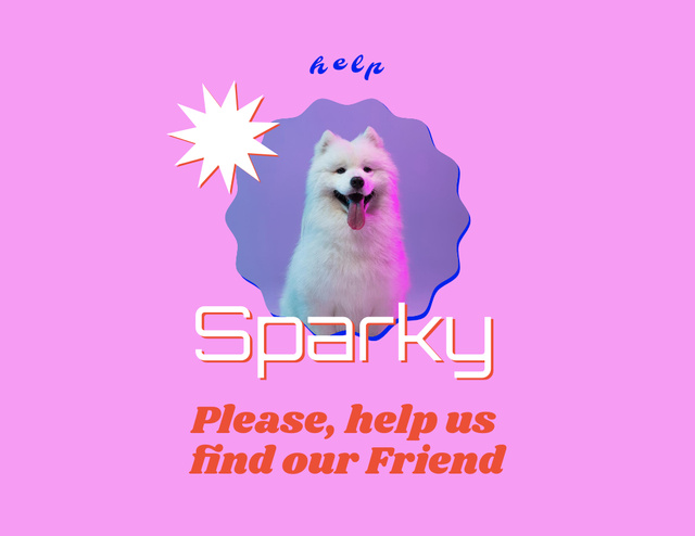 Cute Dog Loss Announcement Flyer 8.5x11in Horizontal tervezősablon