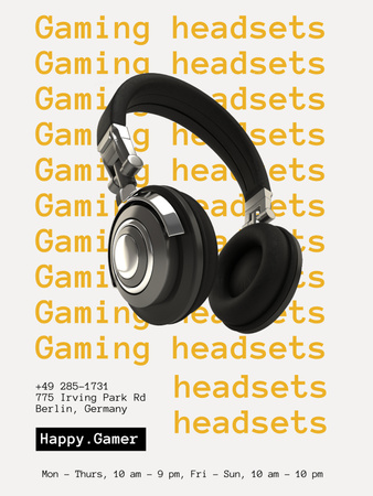 Plantilla de diseño de Electronic Gadgets and Gaming Gear Poster 36x48in 