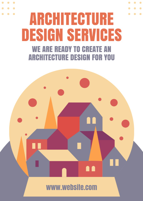 Ontwerpsjabloon van Flayer van Services of Architecture Design