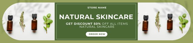 Ontwerpsjabloon van Ebay Store Billboard van Offer of Natural Skincare with Lotions