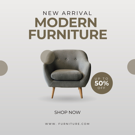 új kollekció stílusos kárpitozott bútorok Instagram tervezősablon