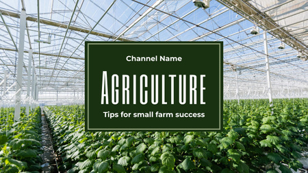 Light Greenhouse for Growing Crops Youtube Thumbnail Design Template