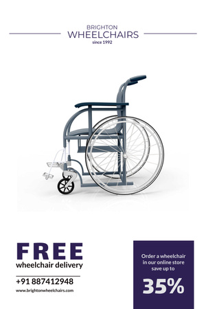 Wheelchairs store Offer Pinterest Design Template