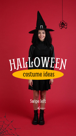 Modèle de visuel Promotion d'idées de costumes d'Halloween avec Spider - TikTok Video