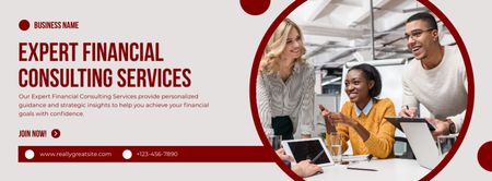 Template di design Ad of Expert Financial Consulting Services Facebook cover