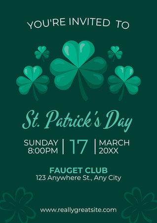Ontwerpsjabloon van Poster van St. Patrick's Day Party Invitation