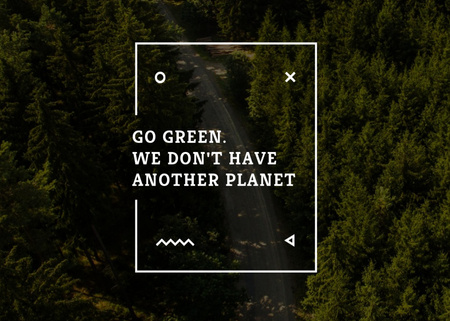 Plantilla de diseño de Citation about green planet Postcard 5x7in 