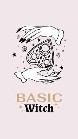 Astrological Inspiration with meditating Witch Instagram Story tervezősablon