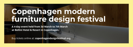 Interior Decoration Event Announcement with Sofa in Grey Tumblr Design Template