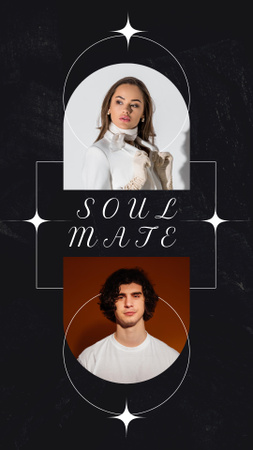 Platilla de diseño Find Your Soulmate with Man and Woman Instagram Story