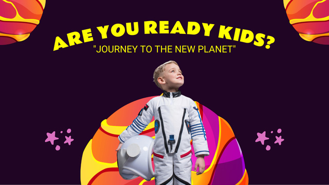 New Planet For Kids Youtube Thumbnail Design Template