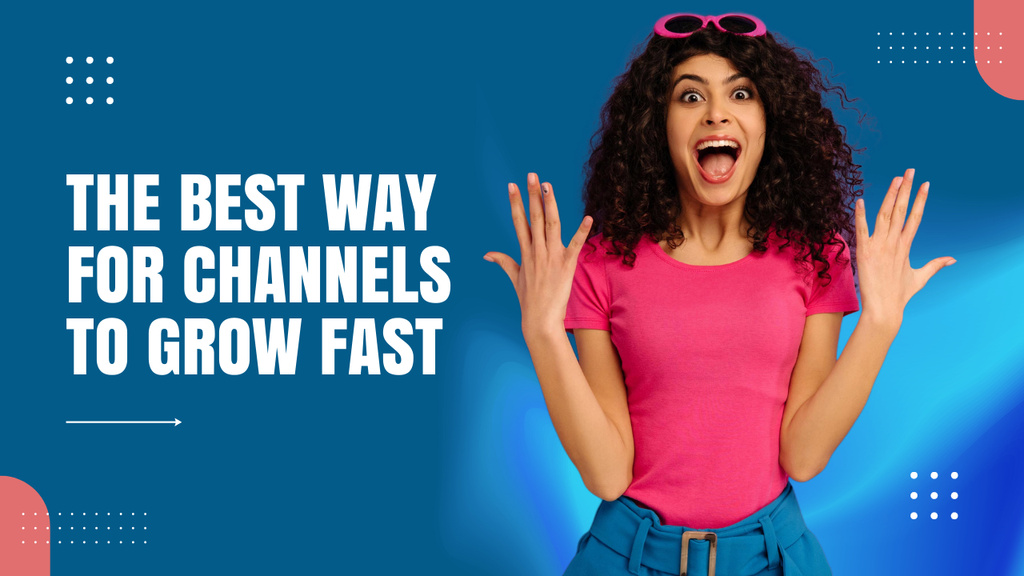 Way for Channels to Grow Fast Youtube Thumbnail Modelo de Design