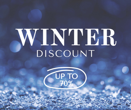 Winter Special Sale Announcement Facebook Design Template