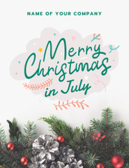 Festive Announcement of Celebration of Christmas in July Online