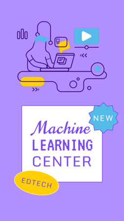 Machine Learning Center Instagram Video Story Design Template