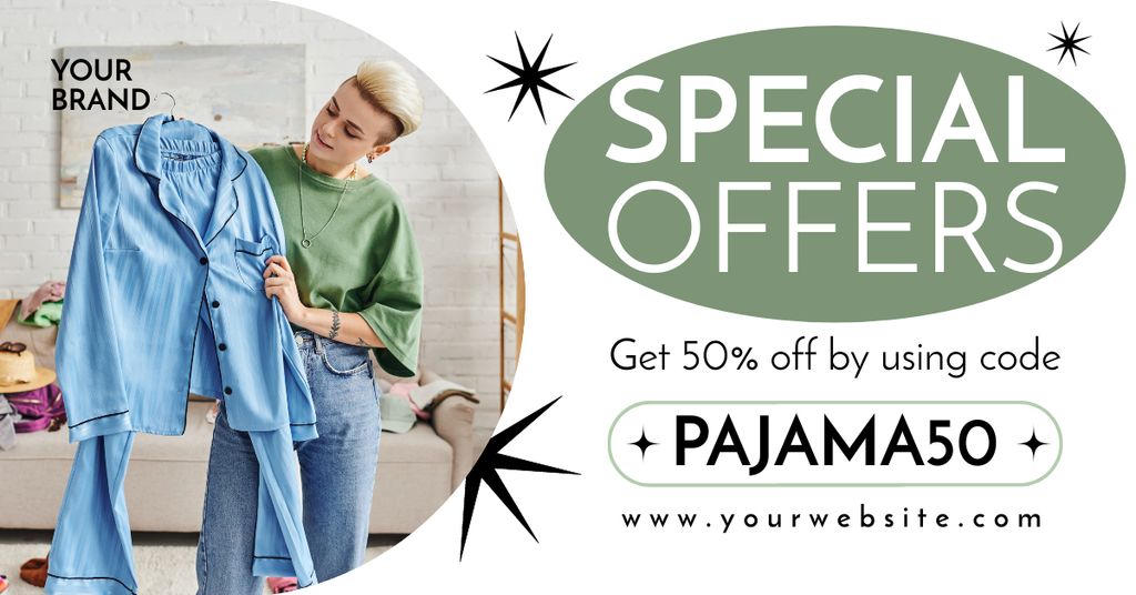 Plantilla de diseño de Special Offer of Pajamas Sale Facebook AD 