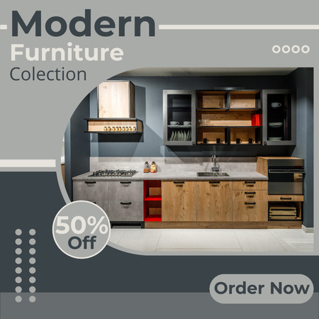 Designvorlage Modern Furniture Sale Announcement für Instagram