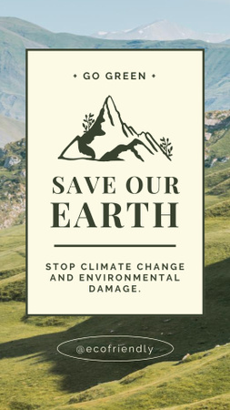 Save Our Earth Instagram Story Tasarım Şablonu