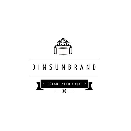 Návrh loga značky Dimsum Logo Šablona návrhu
