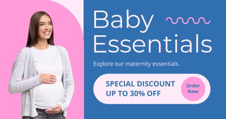 Special Discount on Essentials for Babies Facebook AD Design Template