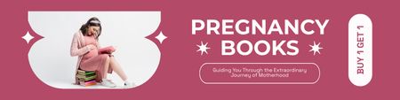 Plantilla de diseño de Anuncio de Venta de Libros para Embarazadas Twitter 